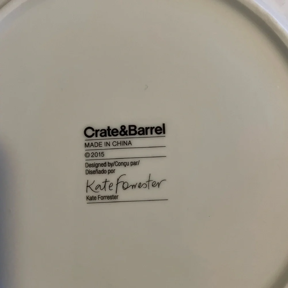 Crate & Barrel Kate Forrester Nordic Snowflake Plate